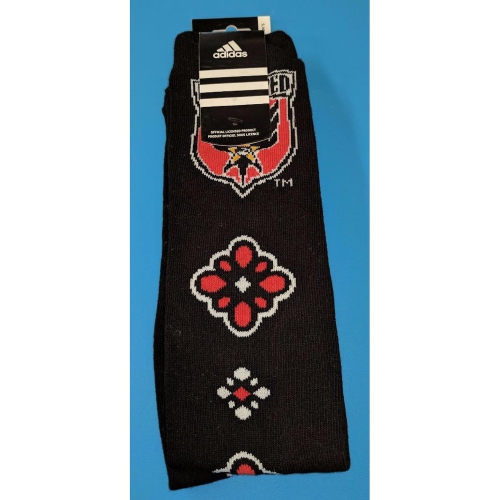 Women's One Size DC United Talon MLS Black Red Cotton Socks Stockings NEW